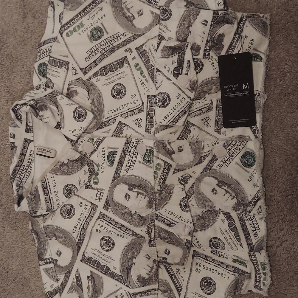 Medium Dollar Print Crop Jacket